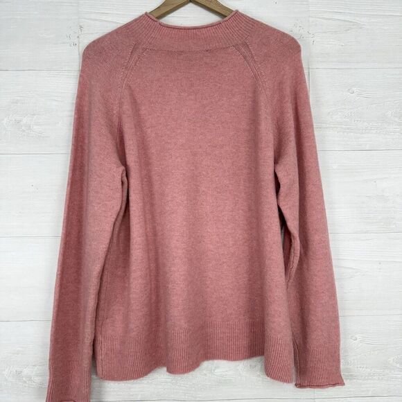 J. Crew Women XL Rollneck Sweater in Supersoft Yarn Pink Wool Alpaca Blend - Picture 5 of 13